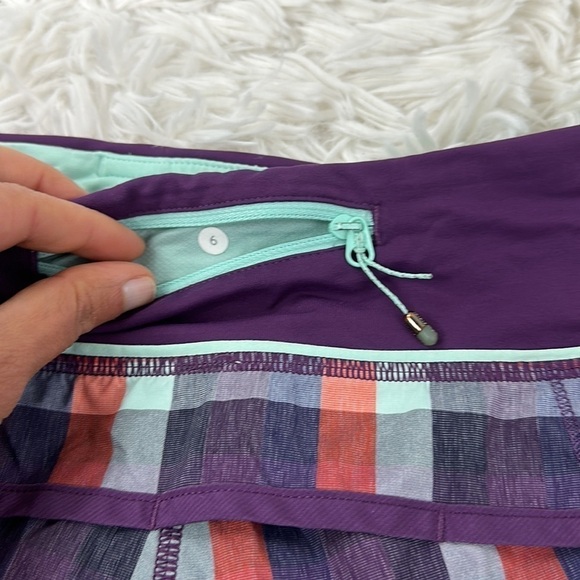 Lululemon Speed Short Yama Check Berry Yum Yum - Picture 5 of 6